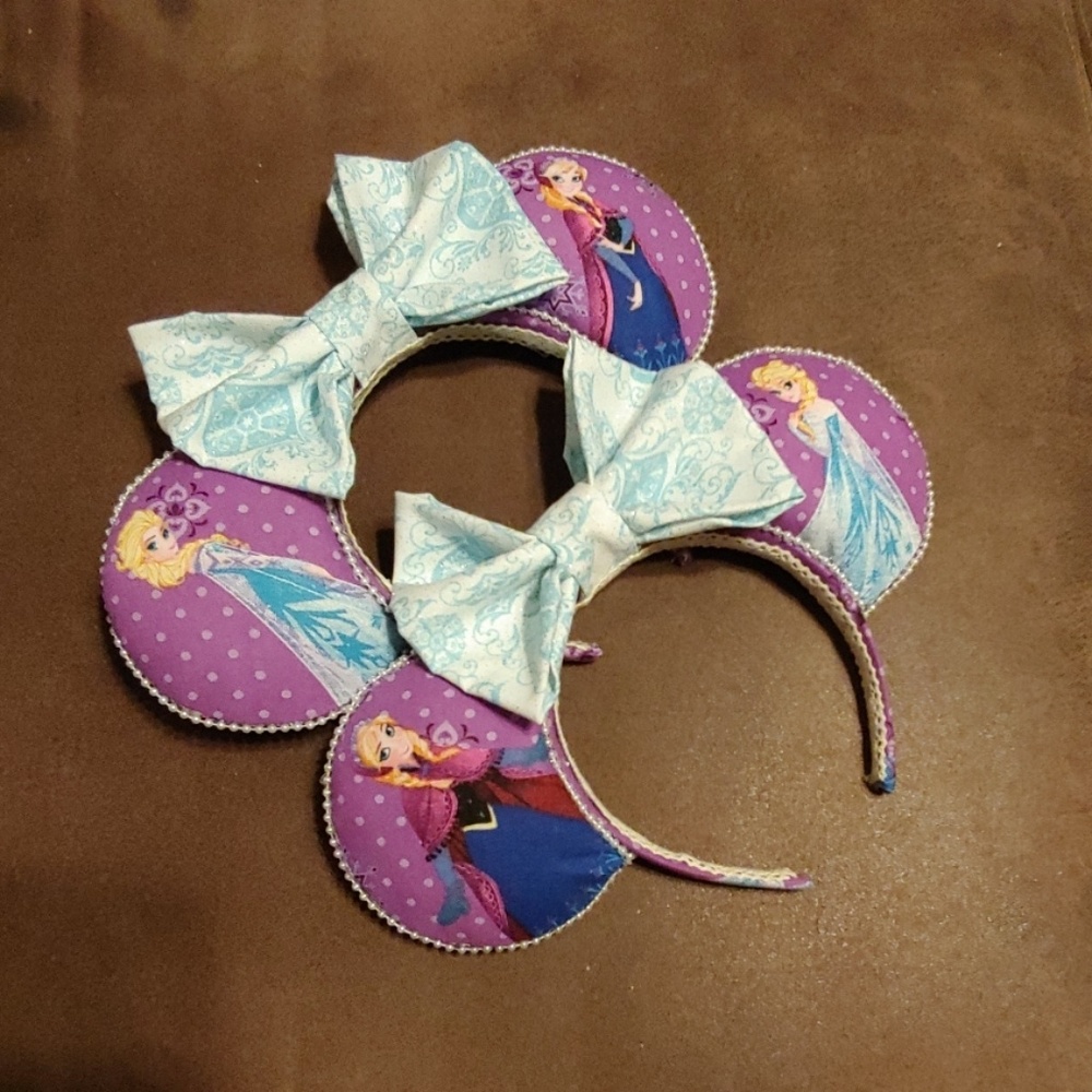 Custom Pair of Mickey Ears Frozen Sisters